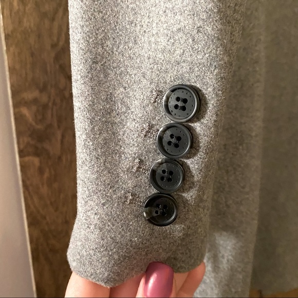 Mens H&M Wool Blend  Grey Peacoat - Picture 5 of 16